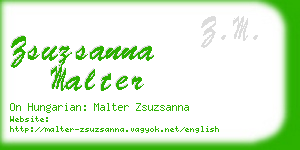 zsuzsanna malter business card
